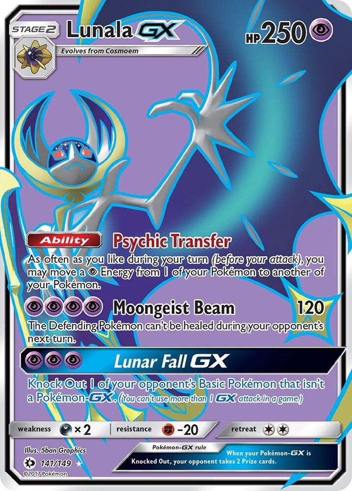 Pokemon Trading Card Game - Lunala GX (Full Art) - SM Base Set (SM01)