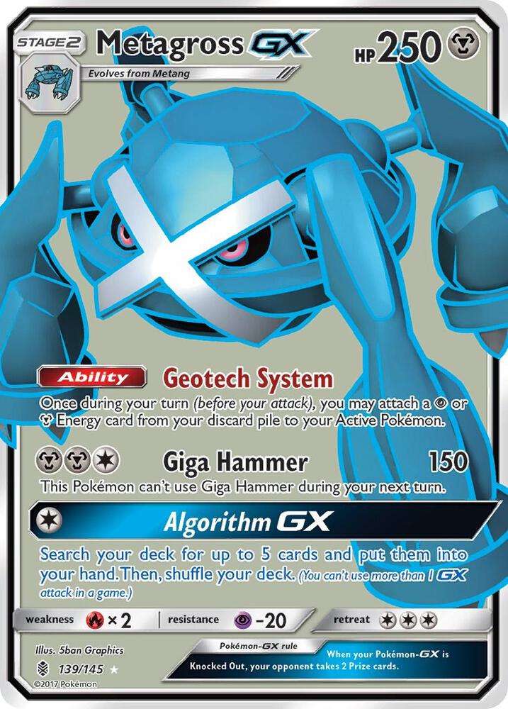 Pokemon Trading Card Game - Metagross GX (Full Art) - SM - Guardians Rising (SM02)