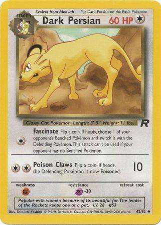 Pokemon Trading Card Game - Dark Persian - 42/82 - Uncommon Unlimited Team Rocket
