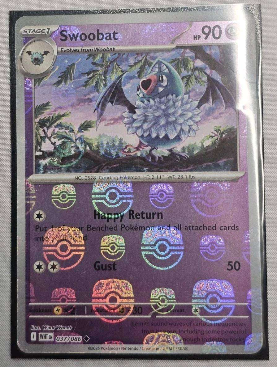 Pokemon Trading Card Game - Swoobat (Master Ball Pattern) - SV: White Flare (WHT)