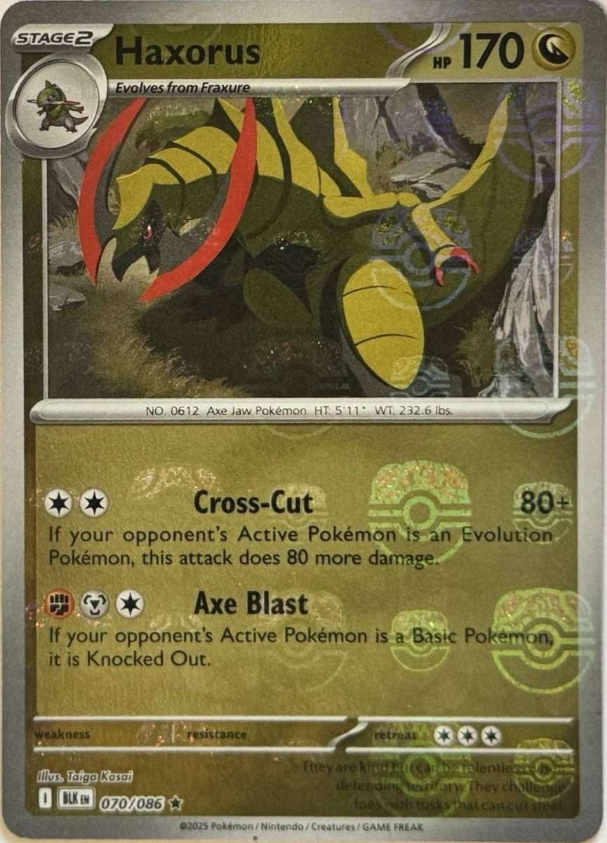 Pokemon Trading Card Game - Haxorus (Master Ball Pattern) - SV: Black Bolt (BLK)