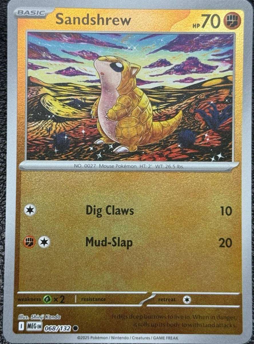 Pokemon Trading Card Game - Sandshrew [Reverse Holo] #68 Pokemon Mega Evolution