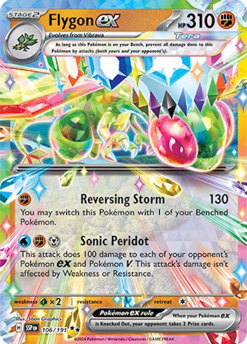 Pokemon Trading Card Game - Flygon ex #106 Pokemon Surging Sparks