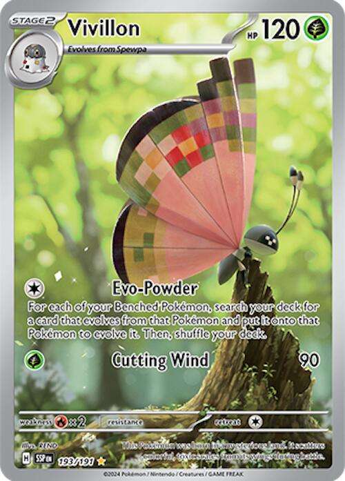 Pokemon Trading Card Game - Vivillon #193 Pokemon Surging Sparks