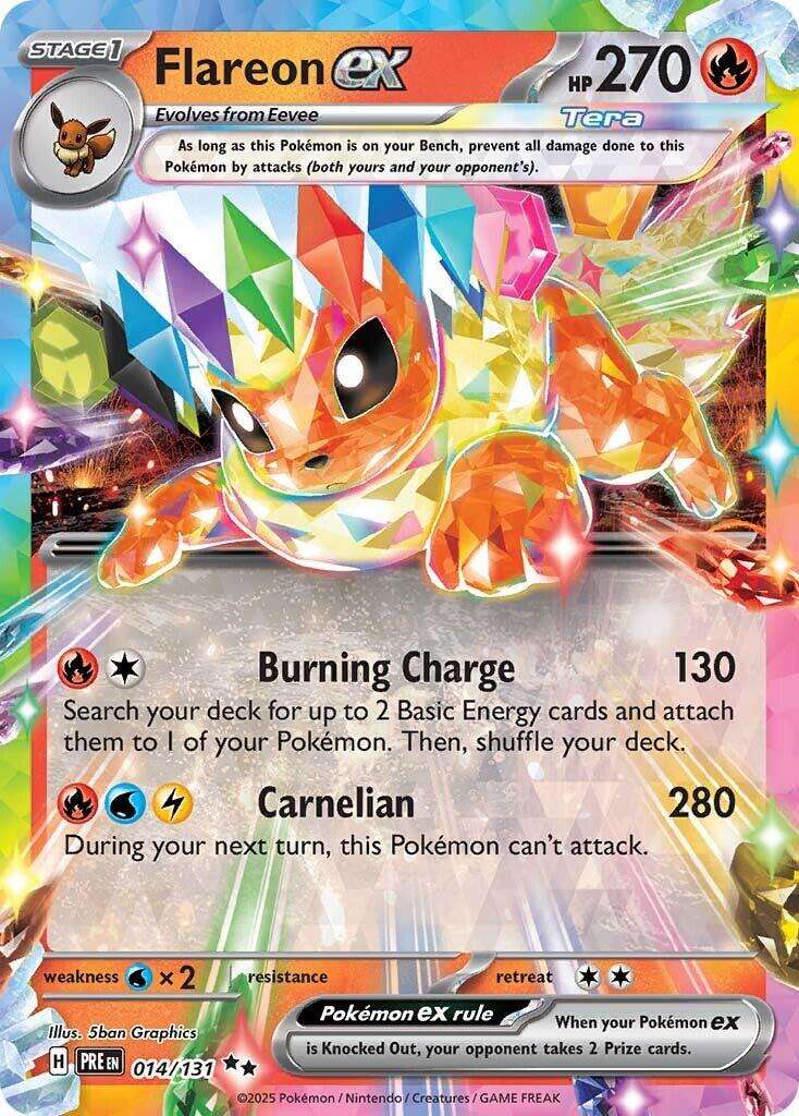 Pokemon Trading Card Game - Flareon ex #14 Pokemon Prismatic Evolutions