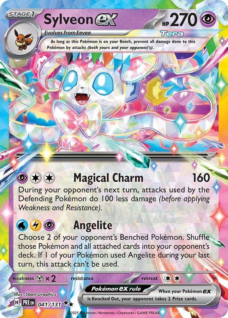 Pokemon Trading Card Game - Sylveon ex #41 Pokemon Prismatic Evolutions