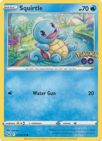 Pokemon Trading Card Game - Squirtle - 015/078 - Common Pokemon Go