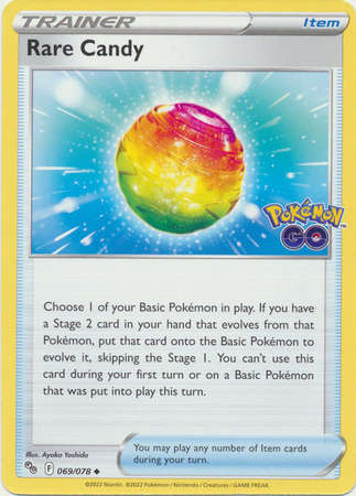 Pokemon Trading Card Game - Rare Candy - 069/078 - Uncommon Pokemon Go