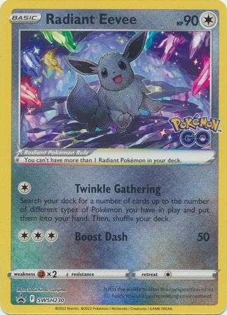Pokemon Trading Card Game - Radiant Eevee - SWSH230 - Radiant Rare Pokemon Sword & Shield Promos