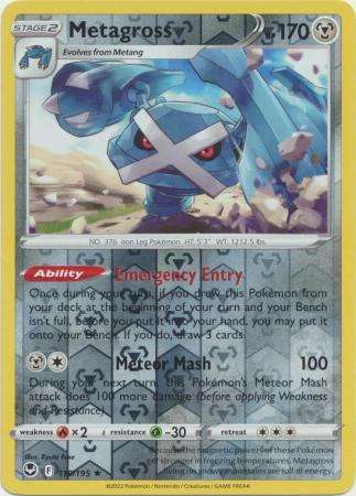 Pokemon Trading Card Game - Metagross - 119/195 - Holo Rare Reverse Holo Sword & Shield: Silver Temp
