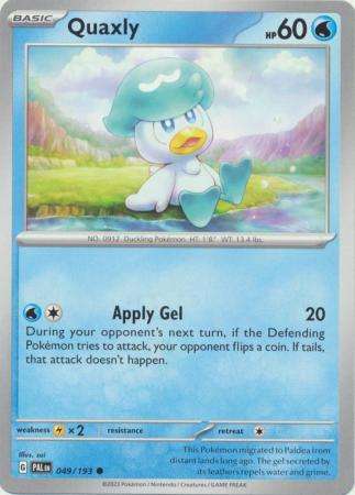 Pokemon Trading Card Game - Quaxly - 049/193 - Common Scarlet & Violet: Paldea Evolved