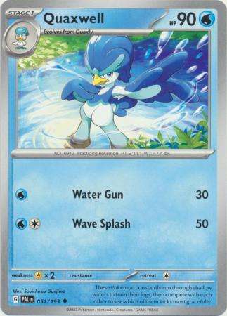 Pokemon Trading Card Game - Quaxwell - 051/193 - Uncommon Scarlet & Violet: Paldea Evolved