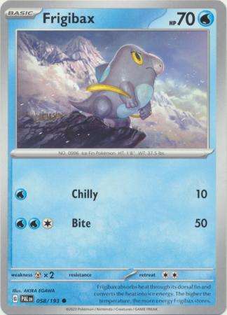 Pokemon Trading Card Game - Frigibax - 058/193 - Common Scarlet & Violet: Paldea Evolved