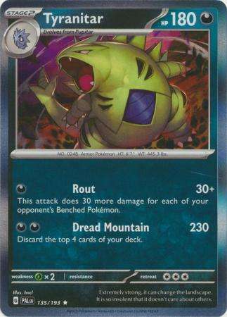 Pokemon Trading Card Game - Tyranitar - 135/193 - Holo Rare Scarlet & Violet: Paldea Evolved