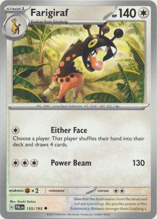 Pokemon Trading Card Game - Farigiraf - 155/193 - Uncommon Scarlet & Violet: Paldea Evolved