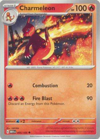 Pokemon Trading Card Game - Charmeleon - 005/165 - Uncommon Scarlet & Violet 151