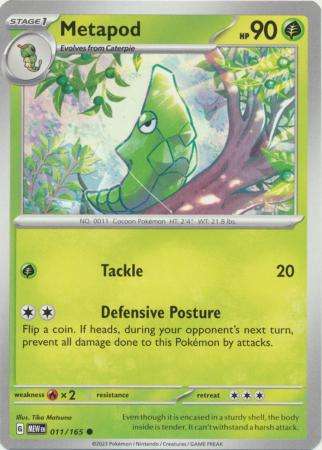 Pokemon Trading Card Game - Metapod - 011/165 - Common Scarlet & Violet 151
