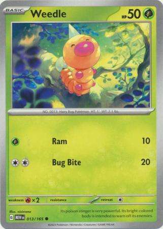 Pokemon Trading Card Game - Weedle - 013/165 - Common Scarlet & Violet 151