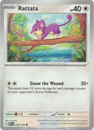 Pokemon Trading Card Game - Rattata - 019/165 - Common Scarlet & Violet 151