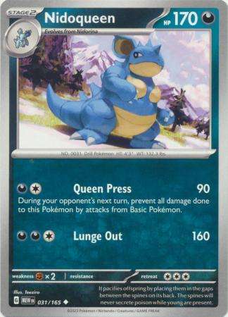 Pokemon Trading Card Game - Nidoqueen - 031/165 - Uncommon Scarlet & Violet 151
