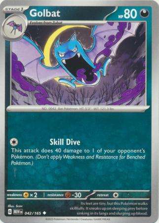 Pokemon Trading Card Game - Golbat - 042/165 - Uncommon Scarlet & Violet 151