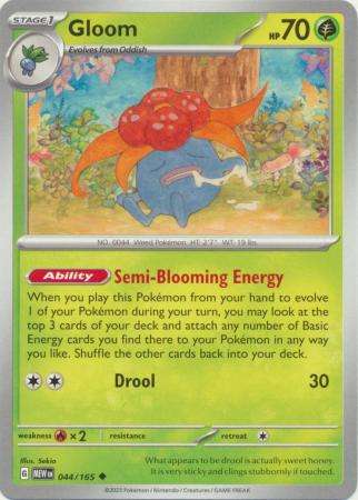 Pokemon Trading Card Game - Gloom - 044/165 - Uncommon Scarlet & Violet 151