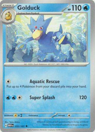 Pokemon Trading Card Game - Golduck - 055/165 - Uncommon Scarlet & Violet 151