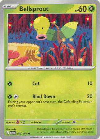 Pokemon Trading Card Game - Bellsprout - 069/165 - Common Scarlet & Violet 151