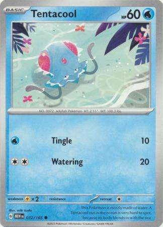 Pokemon Trading Card Game - Tentacool - 072/165 - Common Scarlet & Violet 151