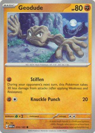 Pokemon Trading Card Game - Geodude - 074/165 - Common Scarlet & Violet 151