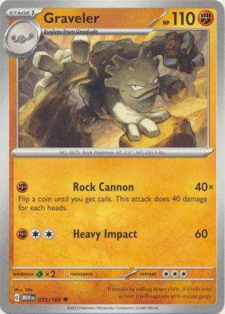 Pokemon Trading Card Game - Graveler - 075/165 - Uncommon Scarlet & Violet 151