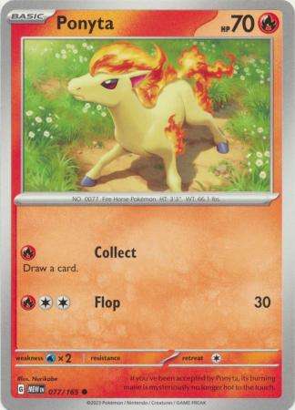 Pokemon Trading Card Game - Ponyta - 077/165 - Common Scarlet & Violet 151