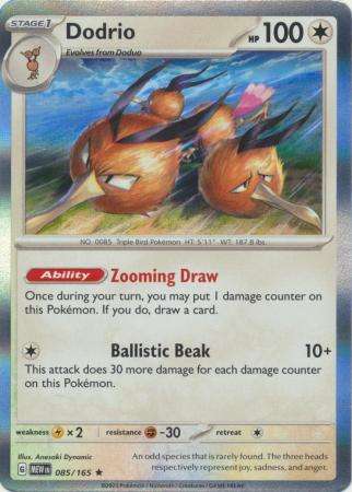 Pokemon Trading Card Game - Dodrio - 085/165 - Holo Rare Scarlet & Violet 151