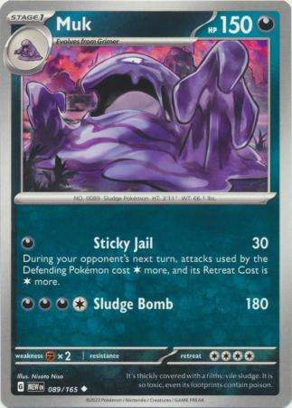Pokemon Trading Card Game - Muk - 089/165 - Uncommon Scarlet & Violet 151