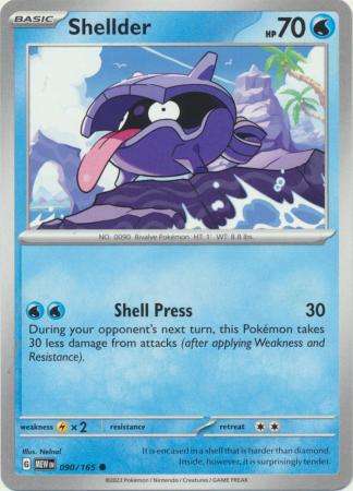 Pokemon Trading Card Game - Shellder - 090/165 - Common Scarlet & Violet 151