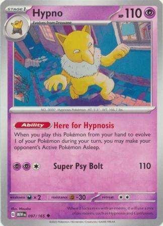 Pokemon Trading Card Game - Hypno - 097/165 - Uncommon Scarlet & Violet 151