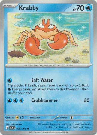 Pokemon Trading Card Game - Krabby - 098/165 - Common Scarlet & Violet 151