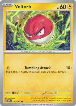 Pokemon Trading Card Game - Voltorb - 100/165 - Common Scarlet & Violet 151