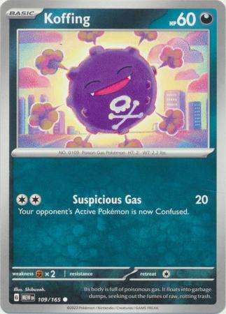 Pokemon Trading Card Game - Koffing - 109/165 - Common Scarlet & Violet 151
