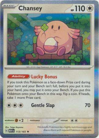 Pokemon Trading Card Game - Chansey - 113/165 - Holo Rare Scarlet & Violet 151