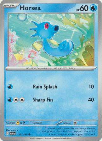 Pokemon Trading Card Game - Horsea - 116/165 - Common Scarlet & Violet 151