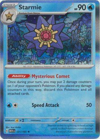 Pokemon Trading Card Game - Starmie - 121/165 - Holo Rare Scarlet & Violet 151