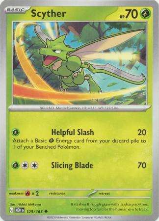 Pokemon Trading Card Game - Scyther - 123/165 - Uncommon Scarlet & Violet 151
