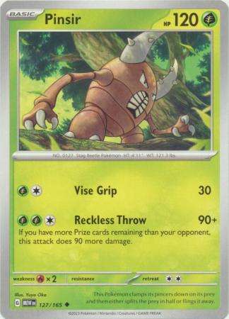 Pokemon Trading Card Game - Pinsir - 127/165 - Uncommon Scarlet & Violet 151