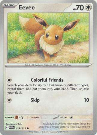 Pokemon Trading Card Game - Eevee - 133/165 - Common Scarlet & Violet 151