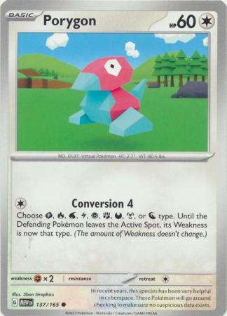 Pokemon Trading Card Game - Porygon - 137/165 - Common Scarlet & Violet 151