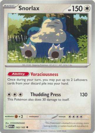 Pokemon Trading Card Game - Snorlax - 143/165 - Uncommon Scarlet & Violet 151