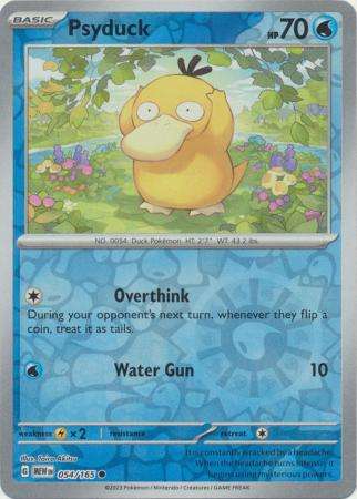 Pokemon Trading Card Game - Psyduck - 054/165 - Common Reverse Holo Scarlet & Violet 151