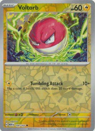 Pokemon Trading Card Game - Voltorb - 100/165 - Common Reverse Holo Scarlet & Violet 151