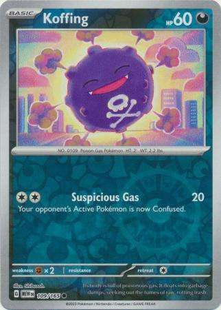 Pokemon Trading Card Game - Koffing - 109/165 - Common Reverse Holo Scarlet & Violet 151